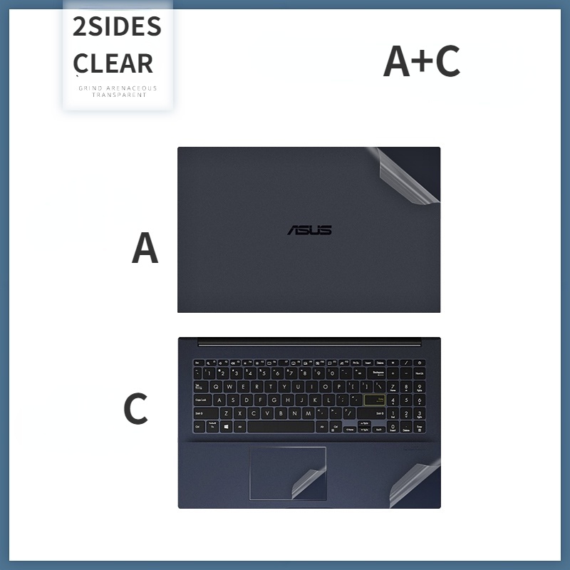 Stiker Skin Vinyl Transparan Warna Hitam Polos Untuk Laptop ASUS INSPIRON Latitude TUF OLED ZENBOOK A456 A456U A510U X540N X540U S5530 Spiru S2300