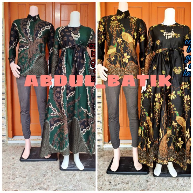 Maura Couple (COD) - Sania Ruffle Batik Couple ori Ndoro jowi DNT Garansi Termurah Shopee