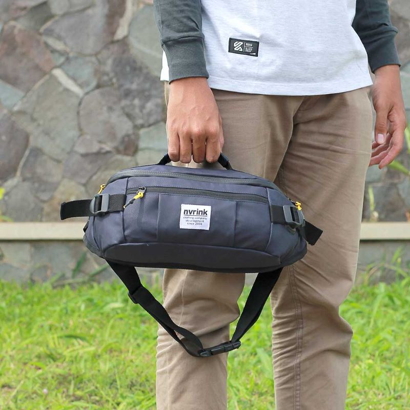 AUTHENTIC Tas Selempang Slempang Waist Bag Wash Bag Westbag Waistbag Pria Tas Pinggang Cowok  Distro Murah