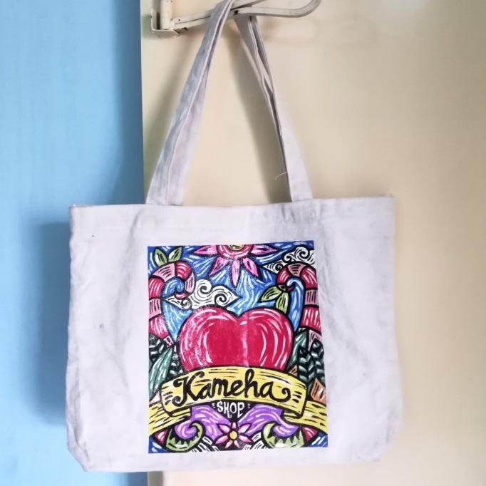 Tas Kanvas Lukis Tangan Custom