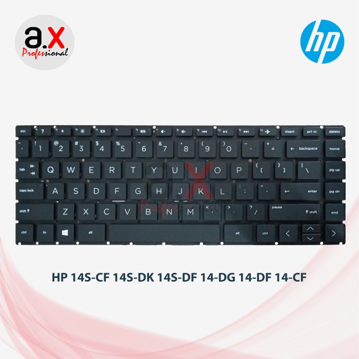 Keyboard HP 14s-CF 14S-DK 14S-DF 14-DG 14-DF 14-CF Black - Original
