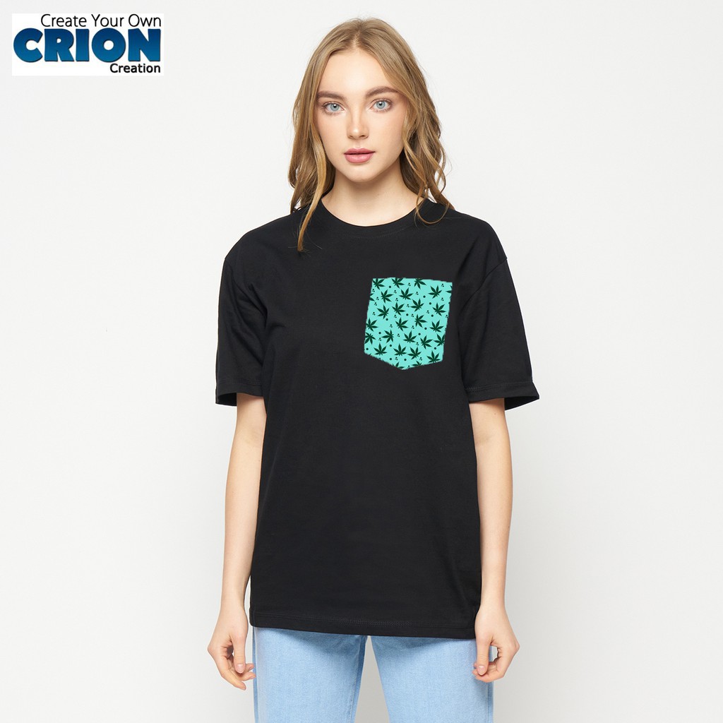 Crion Pocket series - Kaos Seri Weed motif dengan Kantong - By Crion