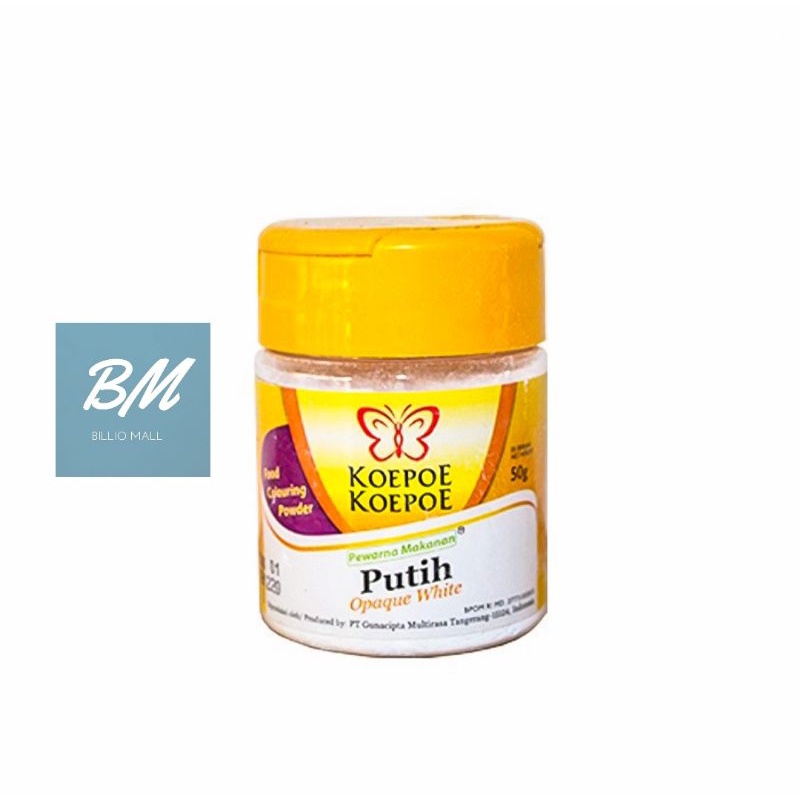 

Pewarna Makanan Putih Koepoe Kupu Opaque White 50 gr