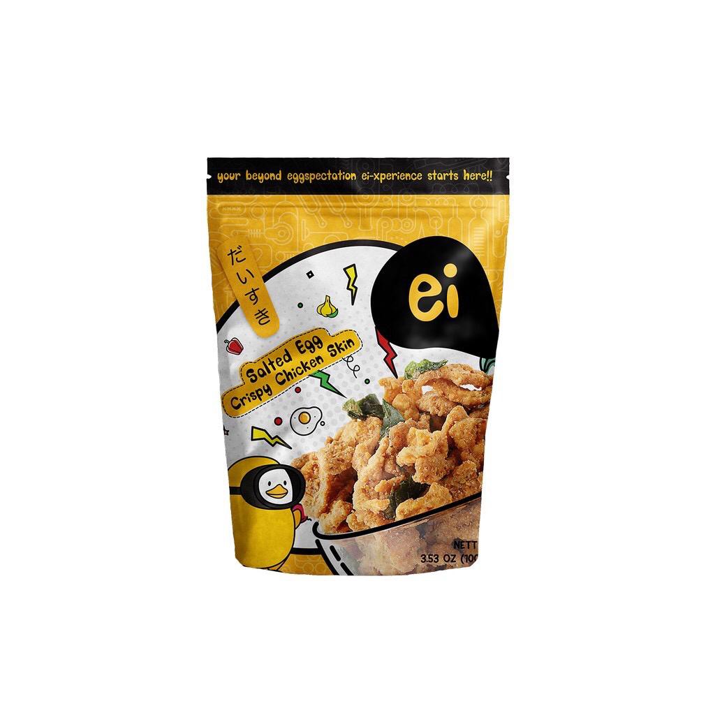 

EI Salted Egg - Chicken Skin - 80gr - Kulit Ayam rasa Telur Asin Mantap