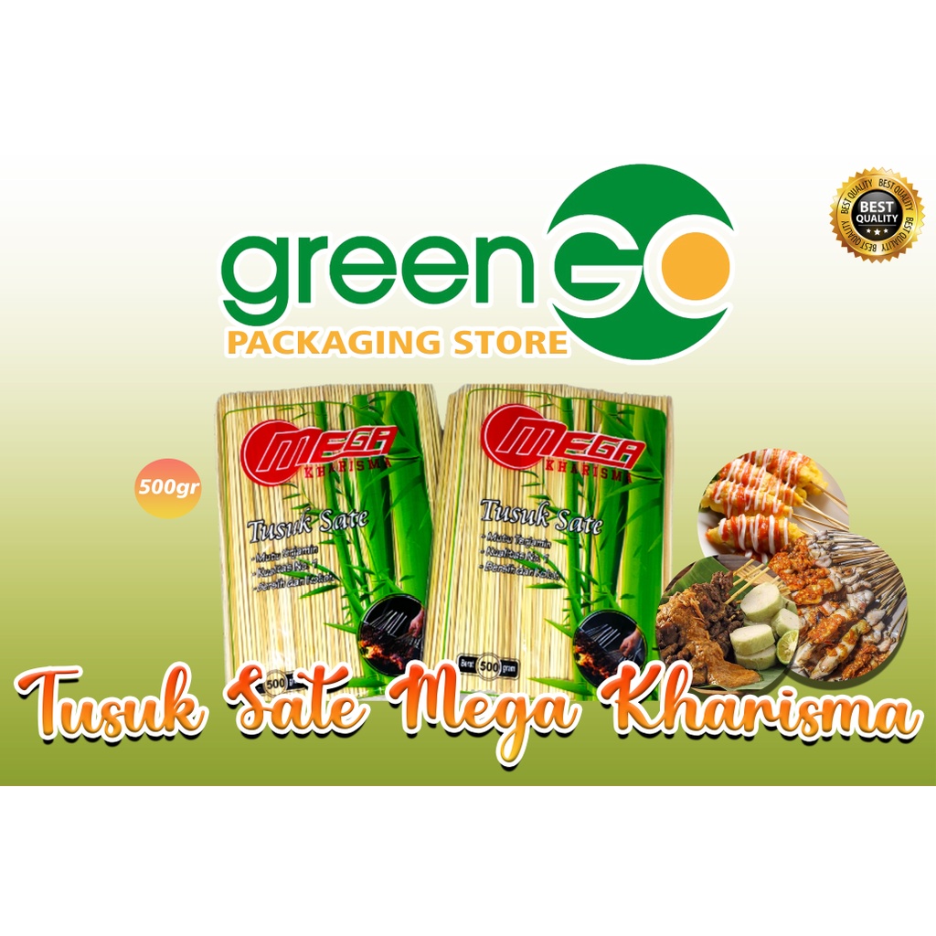 TUSUK SATE MEGA 500GR 20CM TUSUK SATE BAMBU KAYU BAGUS MURAH TUSUKAN SATE TUSUKAN SEMPOL TELUR GULUN