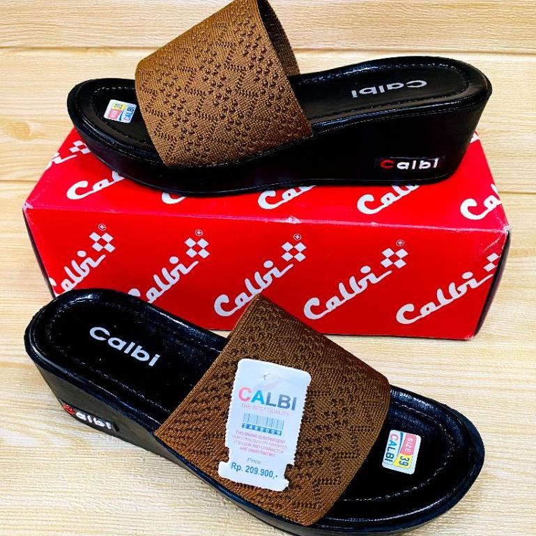 て SANDAL WEDGES CALBI RAJUT IMPORT/SANDAL WANITA WEDGES RAJUT ゕ