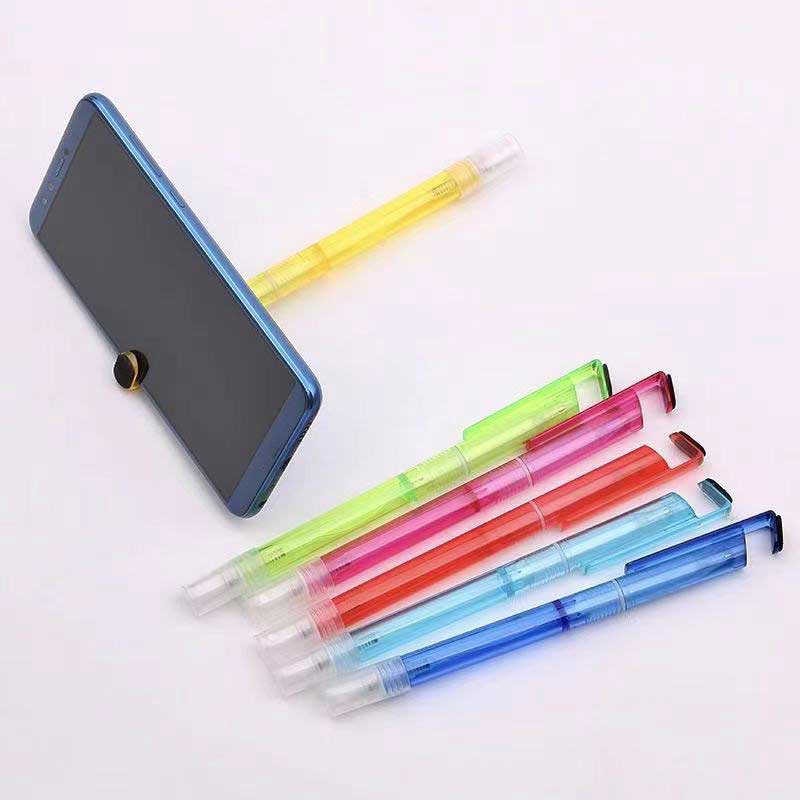 3in1 Pulpen Gel / Disinfektan Mini Portable Multifungsi Dengan Botol Parfum + Stand Holder Handphone