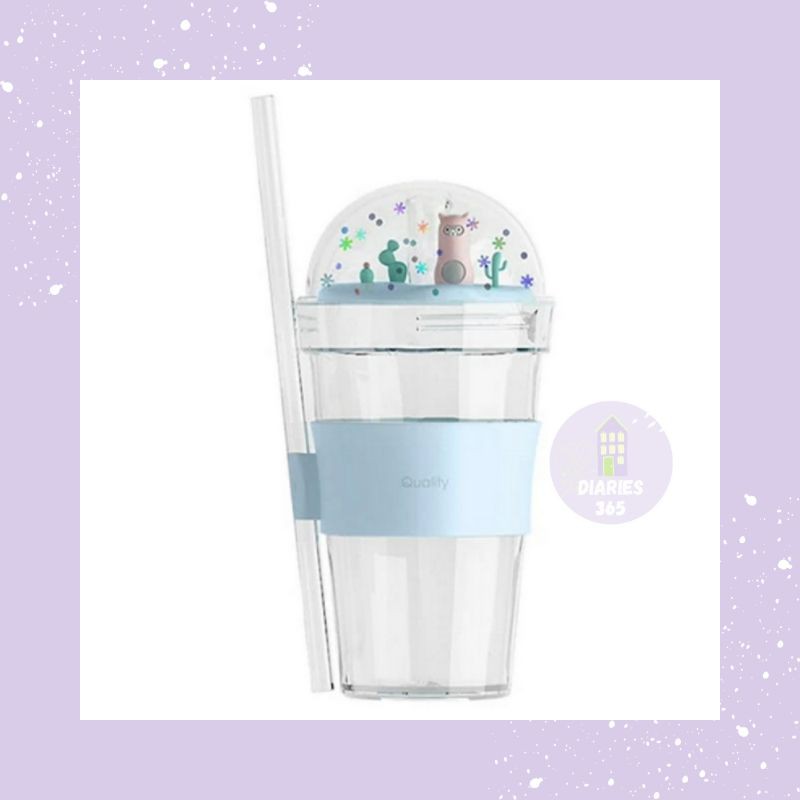 Tumbler Alpaca (botol minum + sedotan)