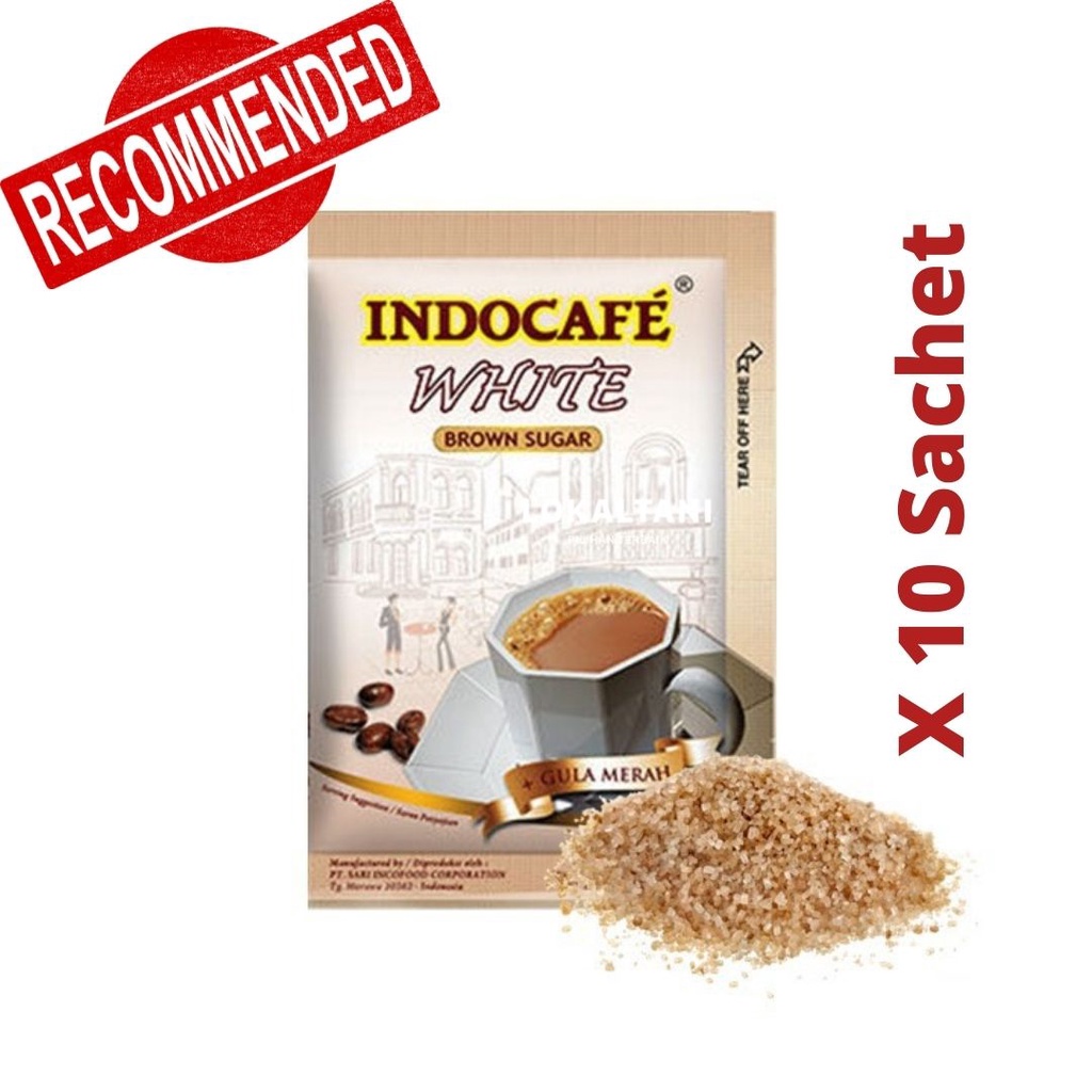 

Indocafe White Brown Sugar 10 Sachet x 21gr / Kopi Brown Sugar Instant
