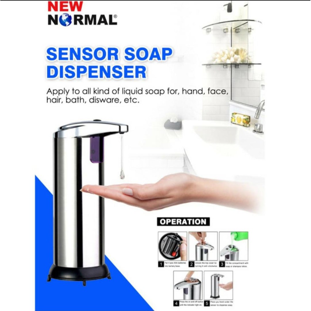 FLY 250ML Stainless Steel IR Sensor Touchless Waterproof Automatic Liquid Soap