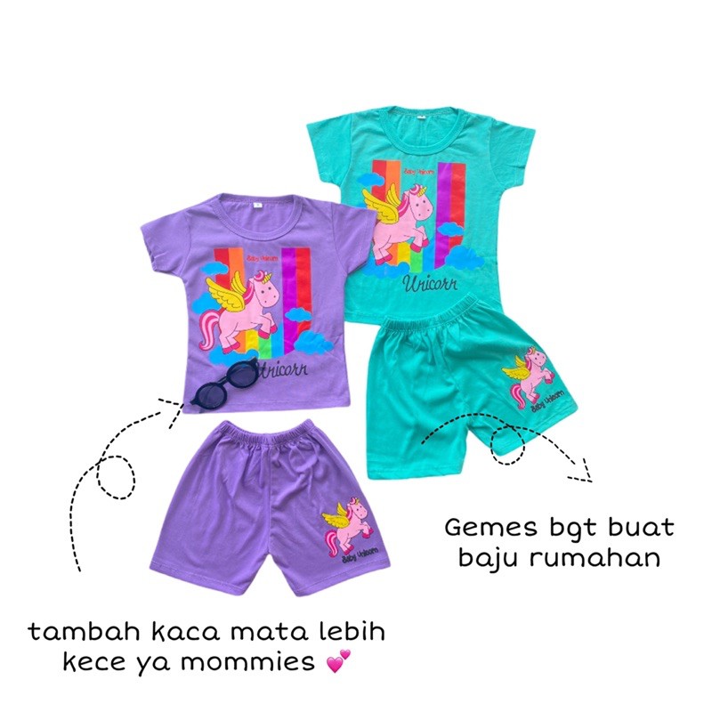 Set Setelan Anak Perempuan Cewek Bayi Balita Baju Anak 3- Littlepony