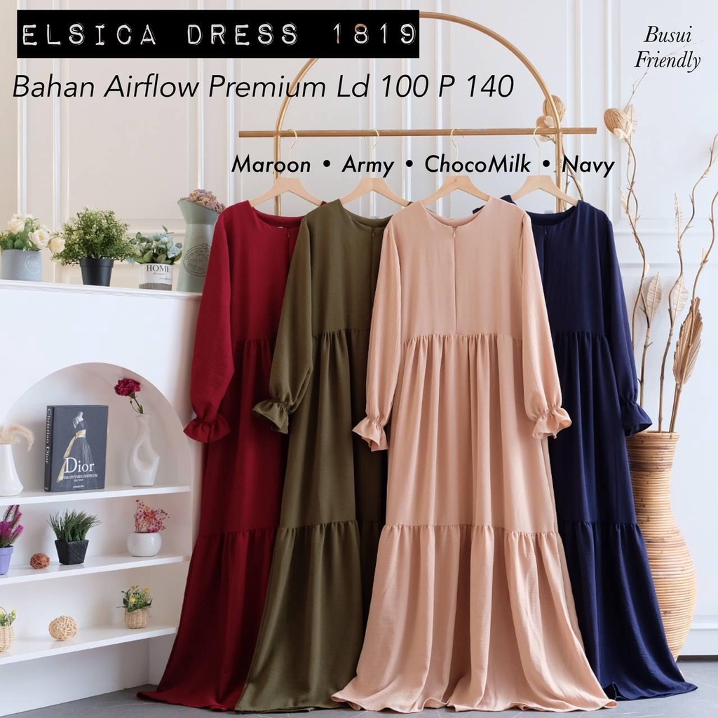 ELSICA DRESS / DRESS POLOS / DRESS KONDANGAN / BUSUI