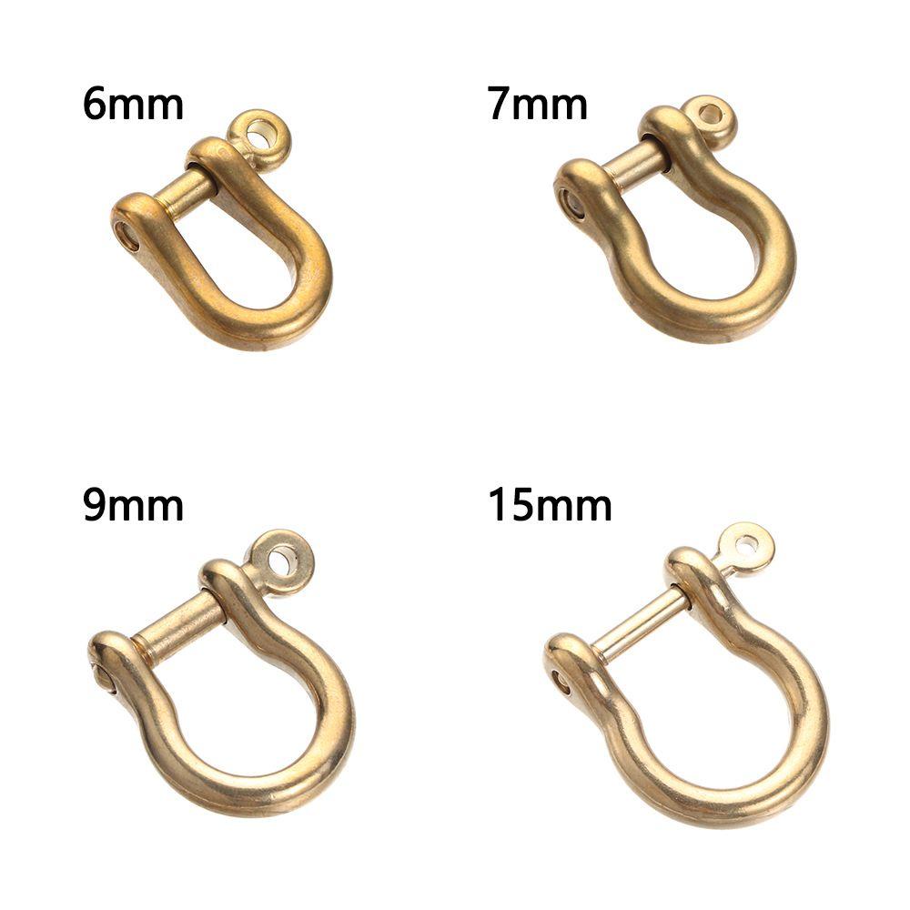 Carabiner Kuningan Padat Nanas Kualitas Tinggi Shackle Fob Screw Joint Connector Gantungan Kunci
