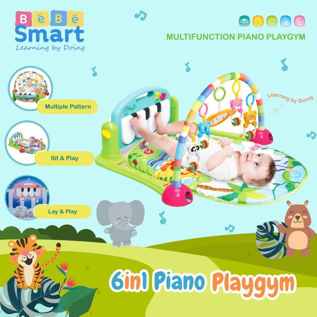 bebe smart 6 in 1 piano play gym