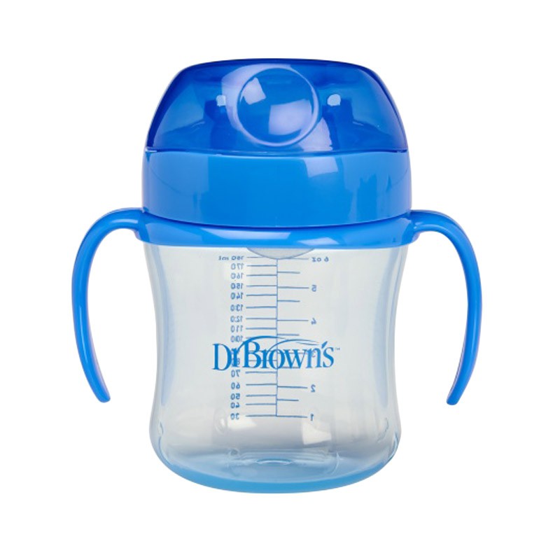 Dr. Brown's Soft Spout Transition Cup / Mangkuk Bayi 180ml - 6m+ (Tersedia Pilihan Warna)