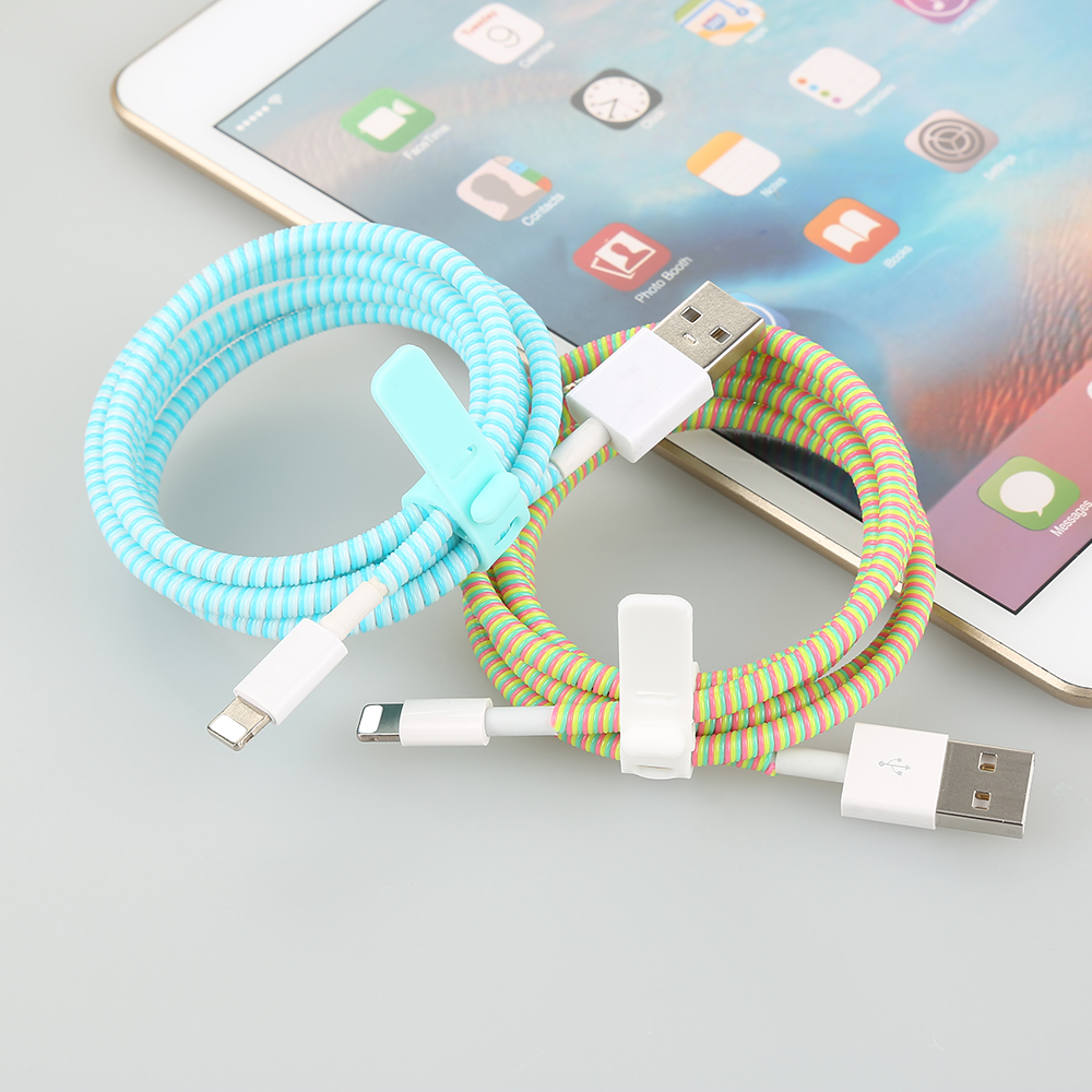USB Charging Data Line Cable Protector，Wire Cord Wrap Cable Winder Organizer，Phone Data Cable Protection Rope