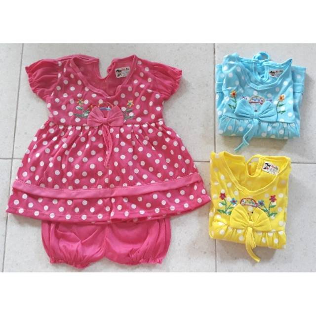 Setelan Baju  Bayi  Murah  New Born Celana Model Pop Karet 