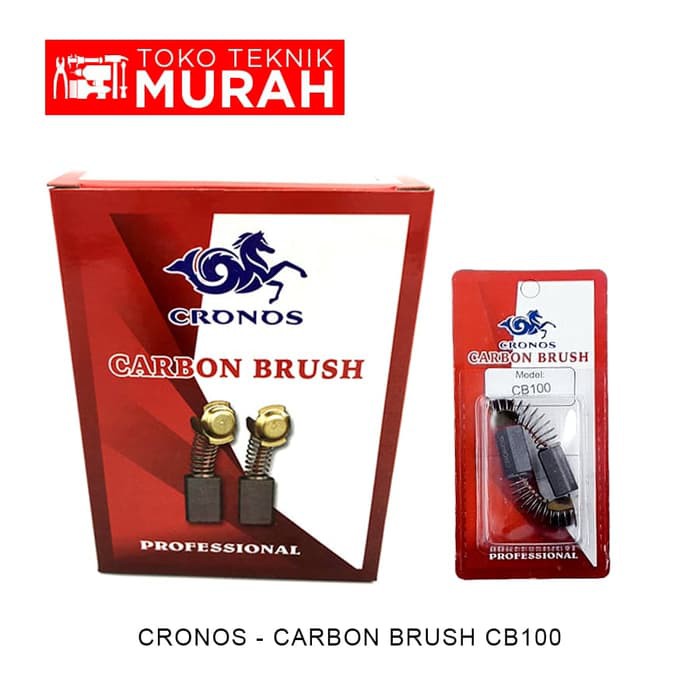 Cronos Carbon Brush CB100 Borstel CB 100 Isi 10 Pasang Arang Bostel