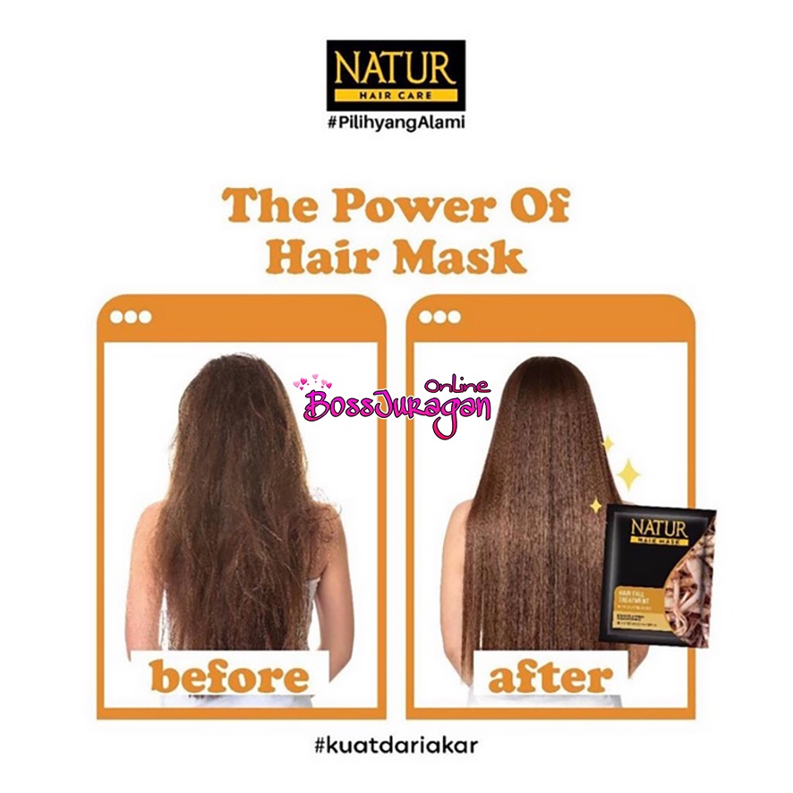 (BOSS) NATUR Hair Mask Hair Nutrive Treatment - Ginseng Extract | Aloe Vera Extract | Olive Oil &amp; Vitamin E