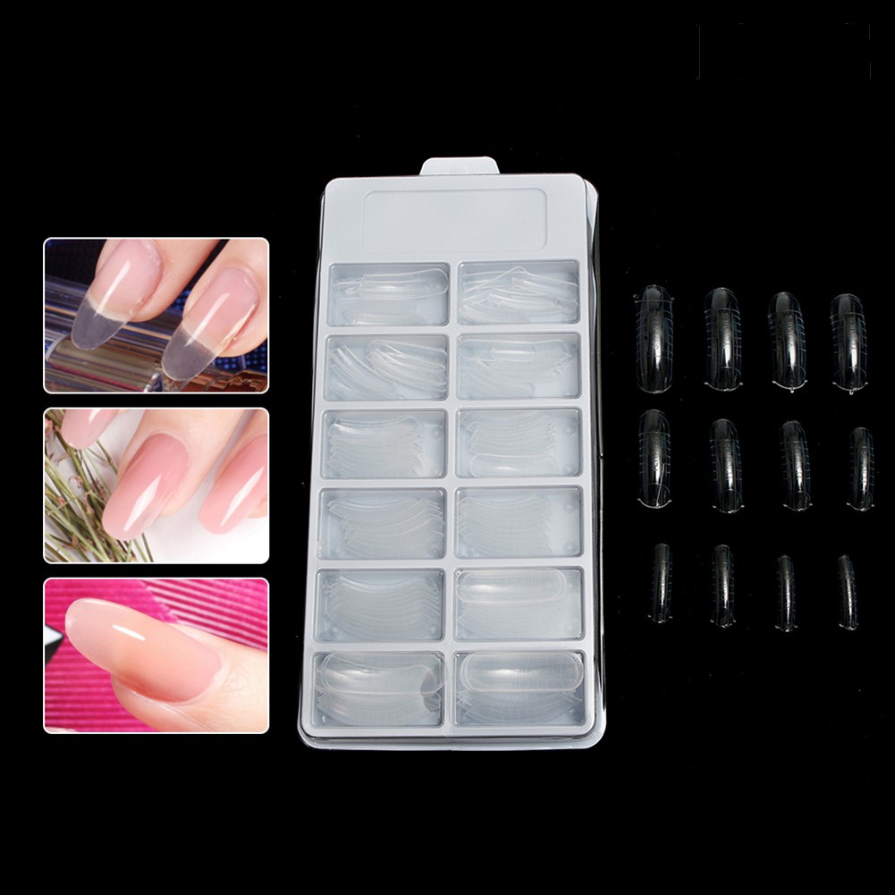 Providence 120Pcs Quick Building Mold Nail Tips Extension Form with Line for Acrylic UV Gel