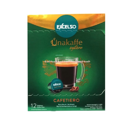 Excelso Unakaffe System Cafetiero 12pods Kapsul Kopi Coffee Pods Ekselso Exselso Unakafe Sistem Cafetiero Capsul Coffee  Pod 12pcs Kopi Bulat Cair