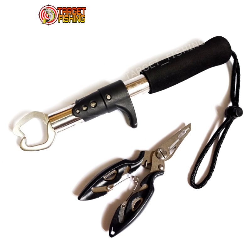 Paket Lip Grip &amp; Tang Split Ring - Fish Grip dan Tang Pancing Murah