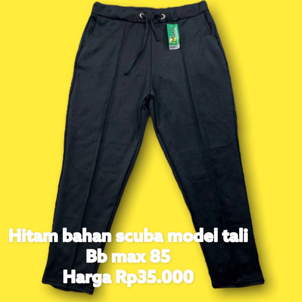 CELANA PANJANG POLOS CEWEK DEWASA BIG SIZE UKURAN JUMBO CELANA POLOS SCUBA BAWAH PENSIL BAHAN MELAR