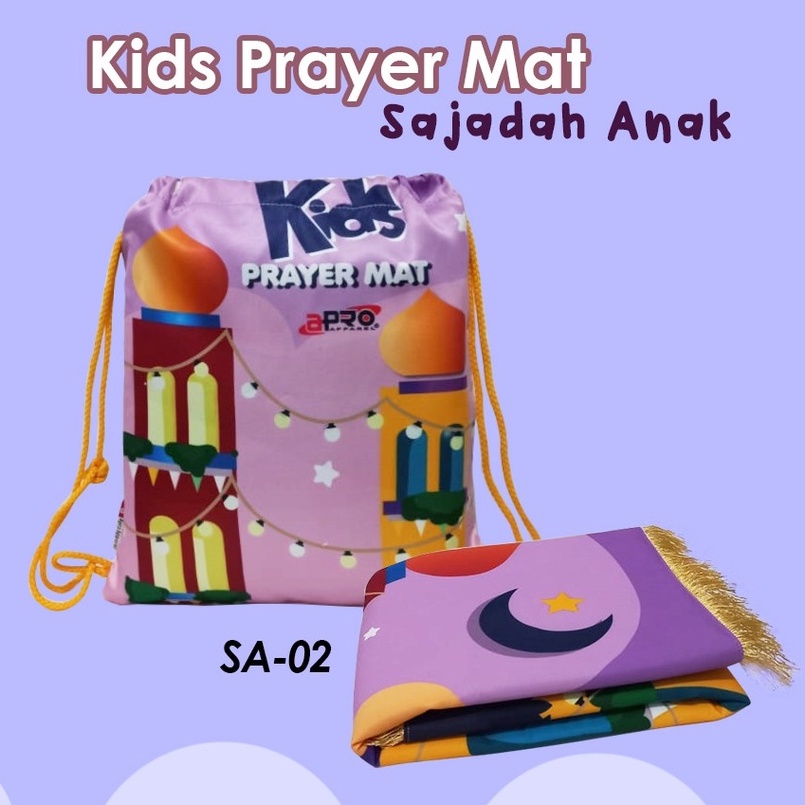 Sajadah Anak Premium Empuk Elegan Motif Printing Sejadah Prayer Mat Anti Slip Original Apro Apparel