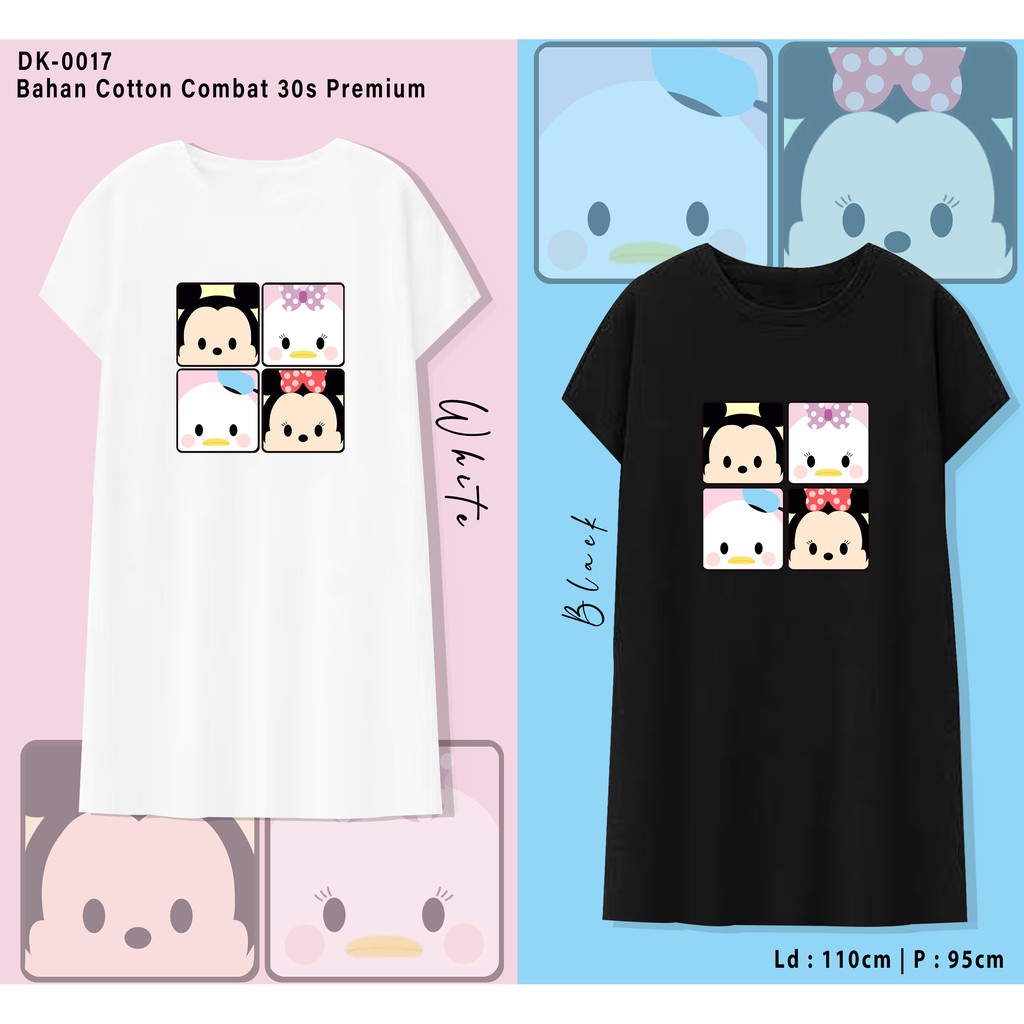 TSUM 1  HVS COLLECTION /TERUSAN SANTAI BAJU DRESS KATUN WANITA LENGAN PENDEK / TUMBLR TEE