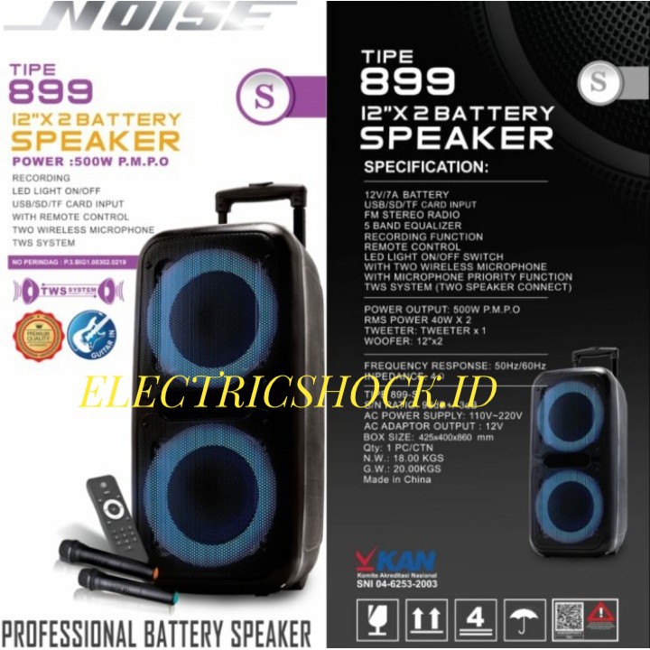 Speaker Portable Meeting Wireless NOISE 899 S Original 2x12inch