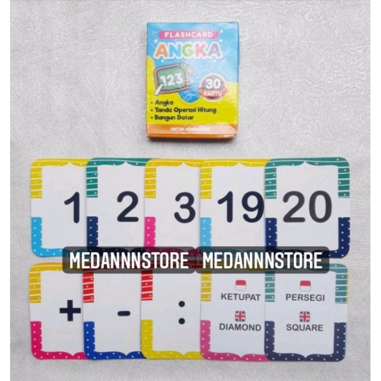 

FLASH CARD ANGKA LM FULL COLOUR / FLASH CARD ABJAD LM FULL COLOUR / FLASHCARD CANTIK ANAK ANAK
