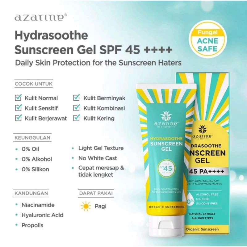 AZARINE hydrasoothe sunscreen gel SPF 45++++