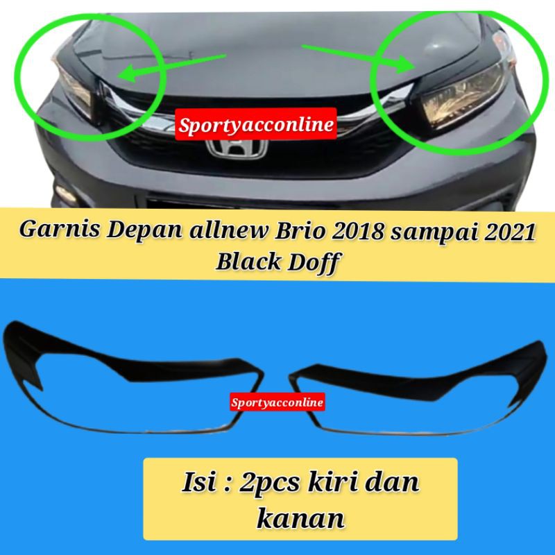 Garnis depan allnew brio 2018-2022 black doff