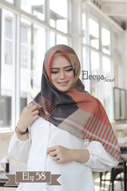 HIJAB SEGIEMPAT MOTIF ELY 58 II Eleeya Scarf