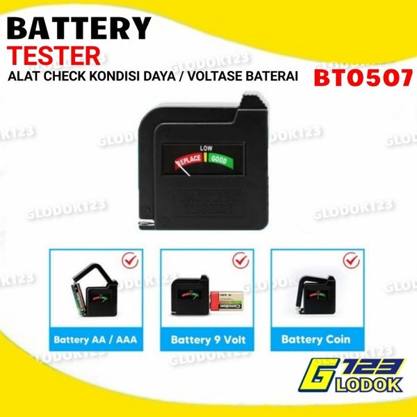 Battery Tester Alat Tes Cek Batu Batre Baterai Voltase AA AAA 9V Kotak