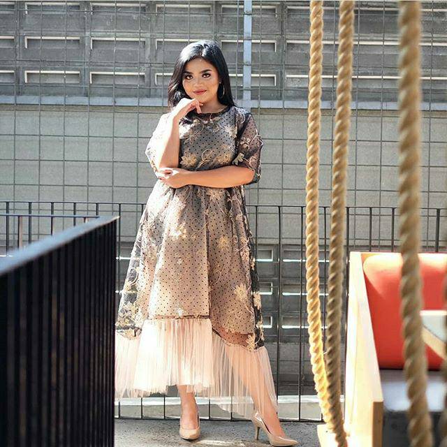 LUCE DRESS BLACK-GOLD BIGSIZE BAJU PESTA JUMBO UKURAN BESAR DRESS NATAL BIGSIZE XL XXL XXXL XXXXL