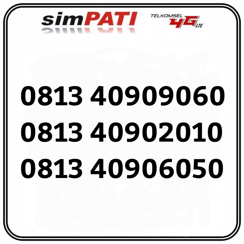 Nomor Cantik Simpati Kwartet puluhan