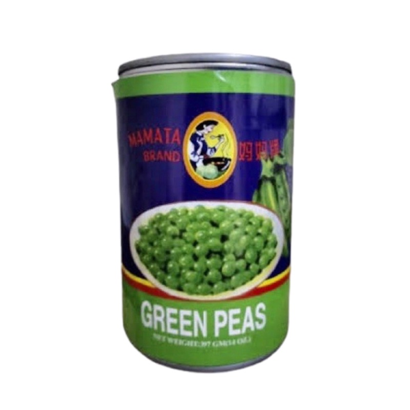 

Mamata Brand Green Peas / Kacang Polong 397gr/Mamata Green Peas/Kacang Polong Dalam Larutan Garam/Kacang Kapri Kaleng
