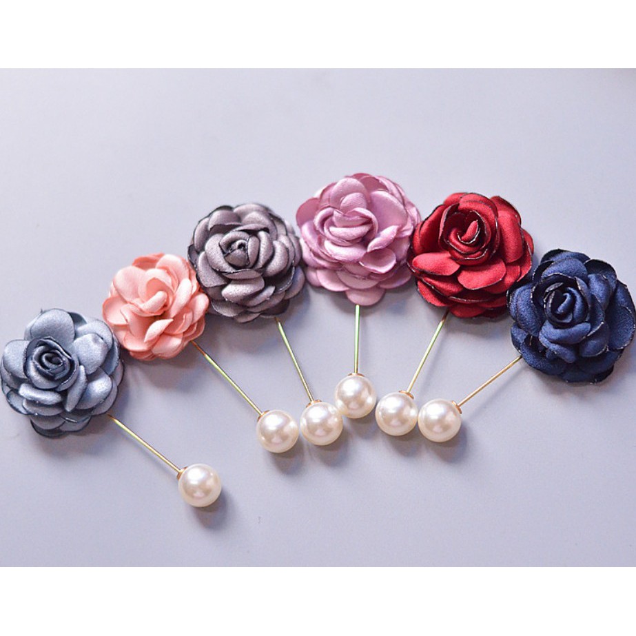 Grosir - F522 Pin Tusuk Mutiara Double Korea / Bros Pearl Pin Brooch /Peniti Jilbab Jarum Pentul Pin