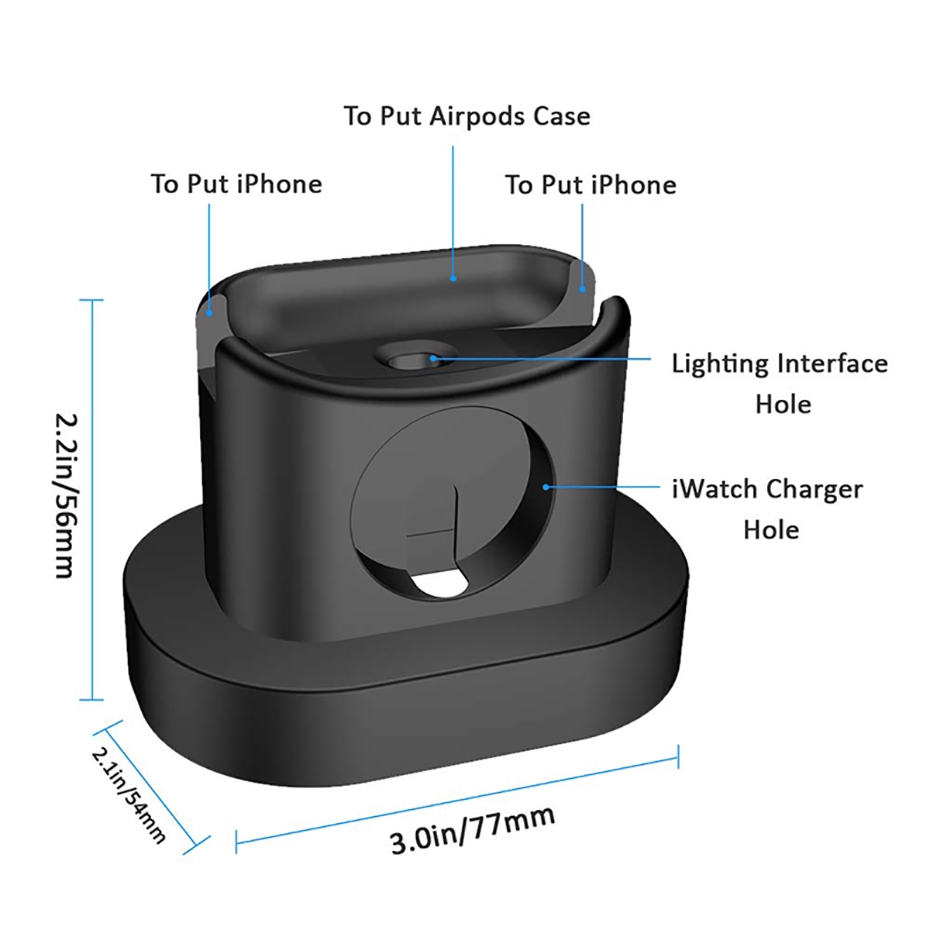 Charging Dock Dudukan Stand Holder Untuk Iphone 8 X Xs Apple Watch Earphone Airpod Shopee Indonesia