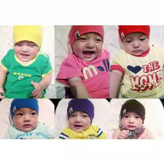 READY BANDUNG TOPI KUPLUK POLOS BAYI , KUPLUK BAYI POLOS