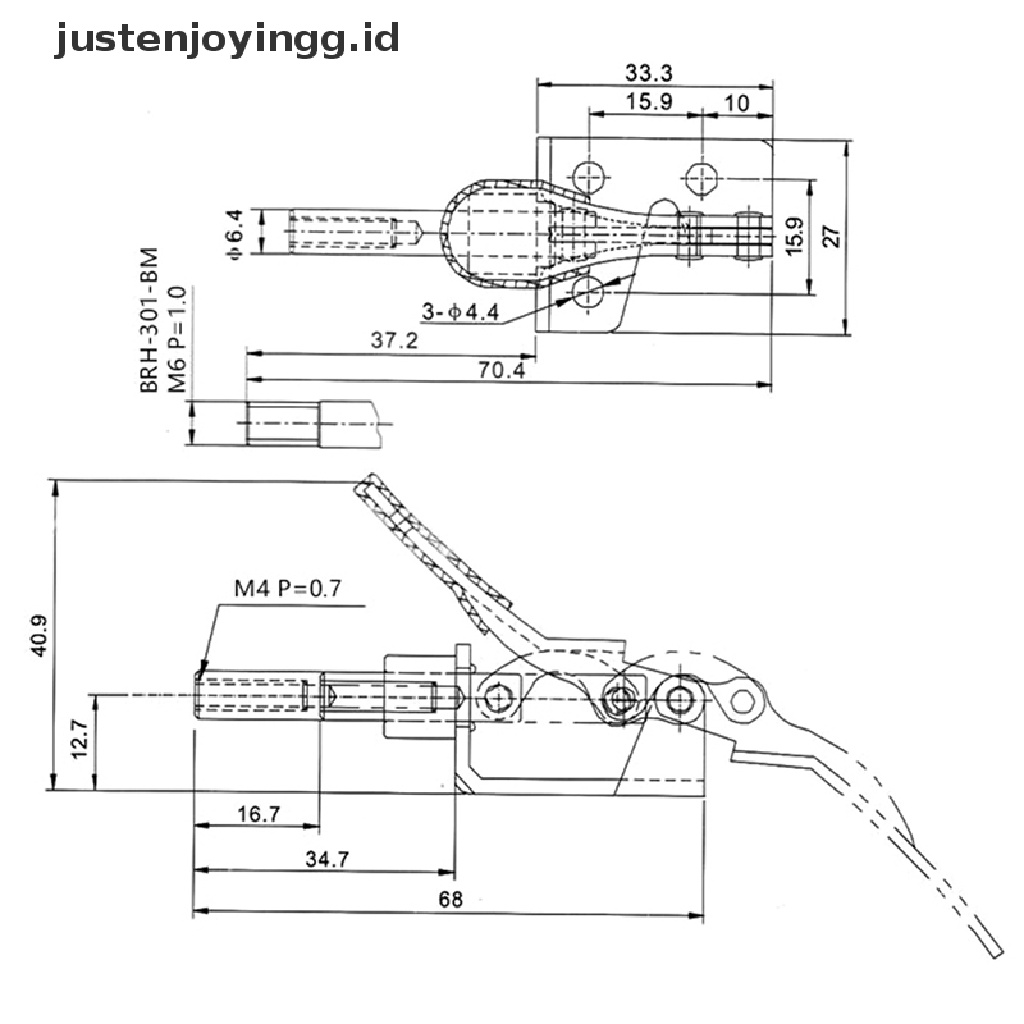 Gh-301am toggle clamp / Penjepit toggle quick release 45kg