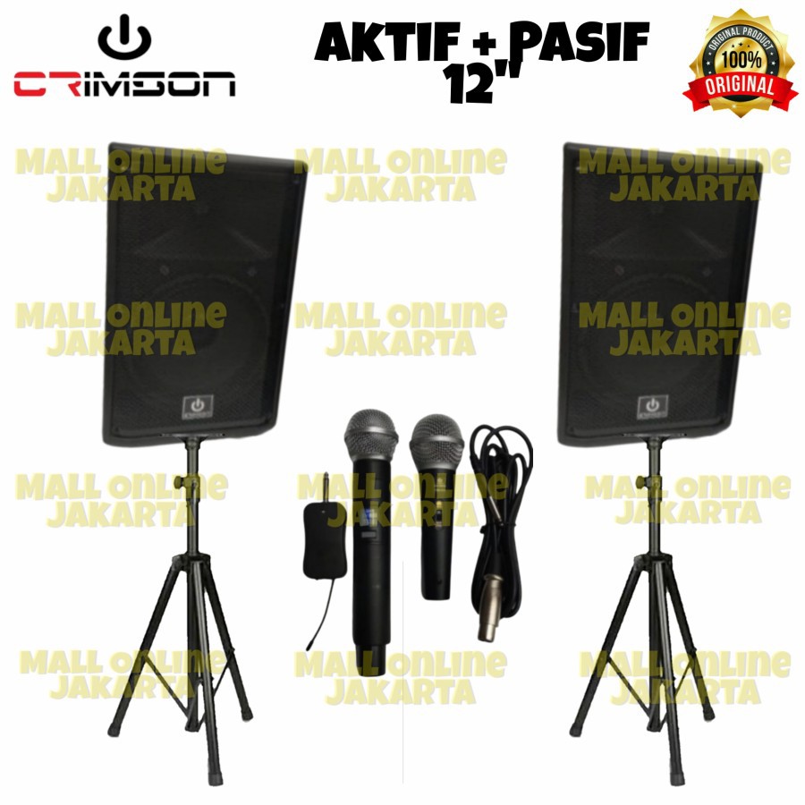 Speaker aktif Pasif 12 inch Crimson Stage 12 aktive pasive stage12