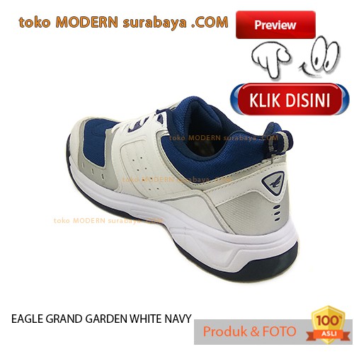 EAGLE GRAND GARDEN WHITE NAVY Sepatu Olahraga Pria Wanita Sepatu Tennis Kets