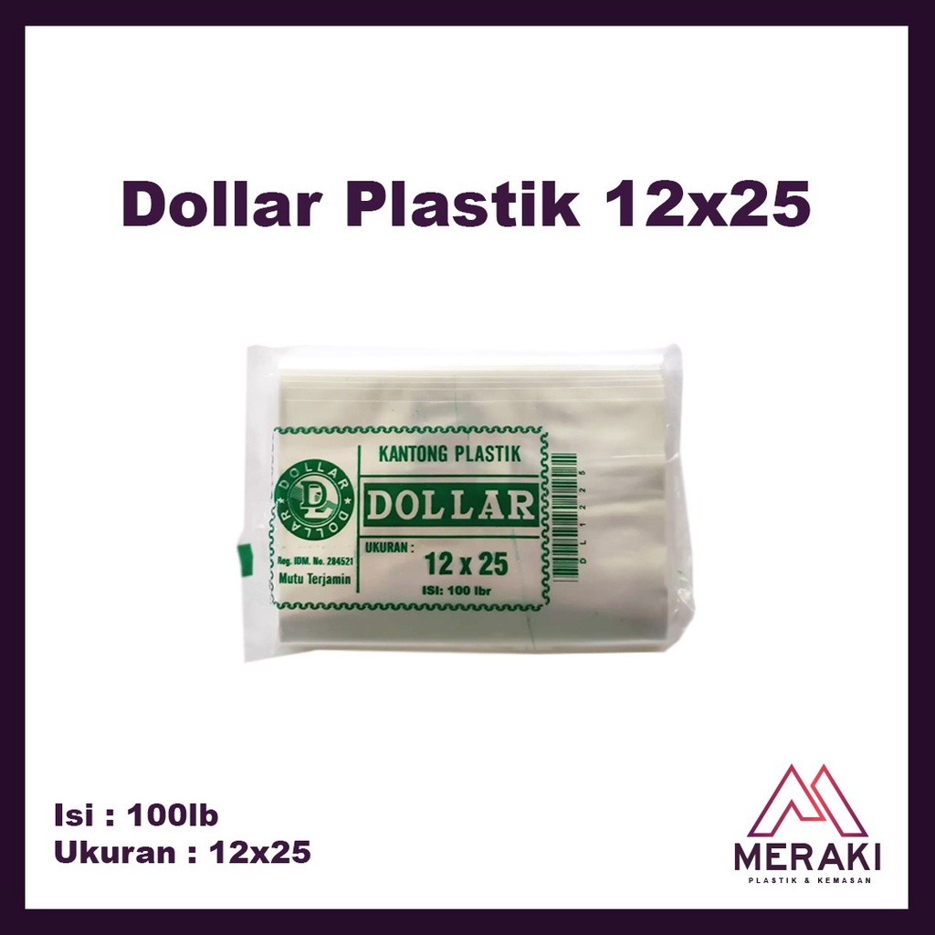 Plastik Dollar 12x25