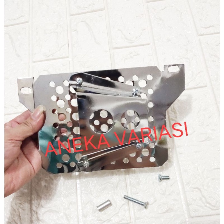 Tutup radiator Nmax full chrome plus baut pemasangan