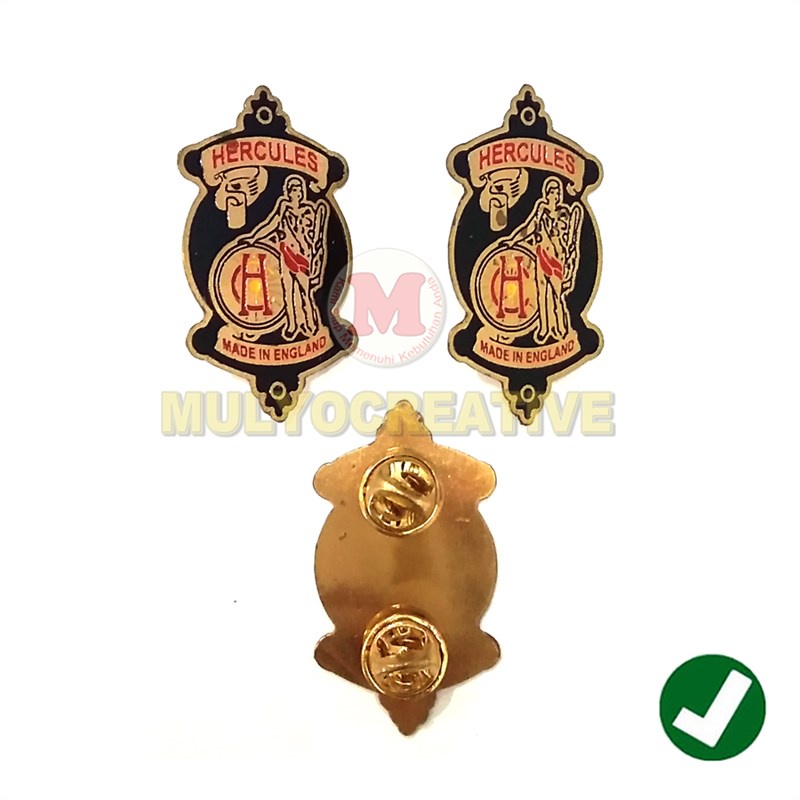 Pin Hercules - Pin Hiasan Topi Baju Tas Hercules Warna Hitam