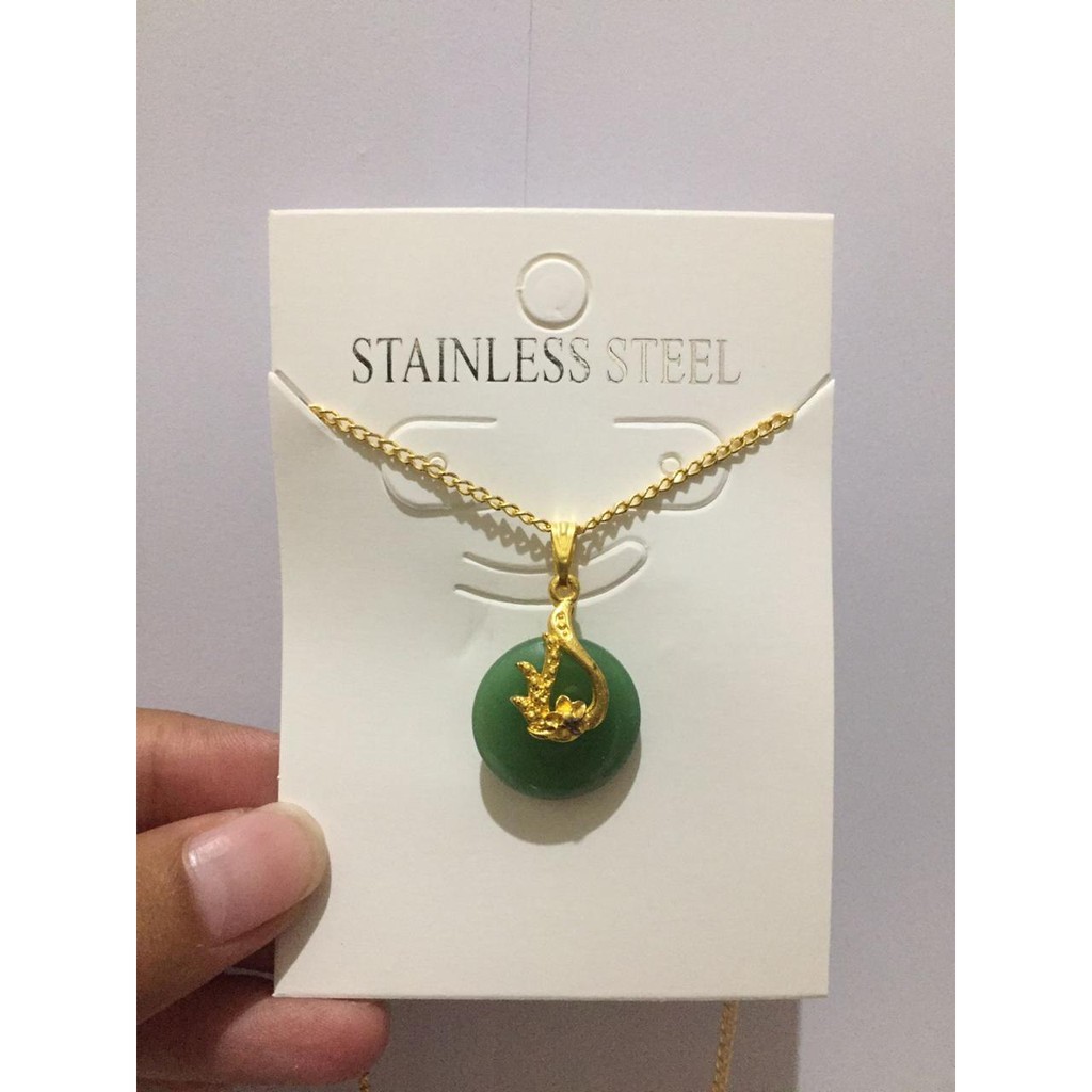 Kalung Titanium Stanless Stell liontin Berbagai Motif Kalung Mewah