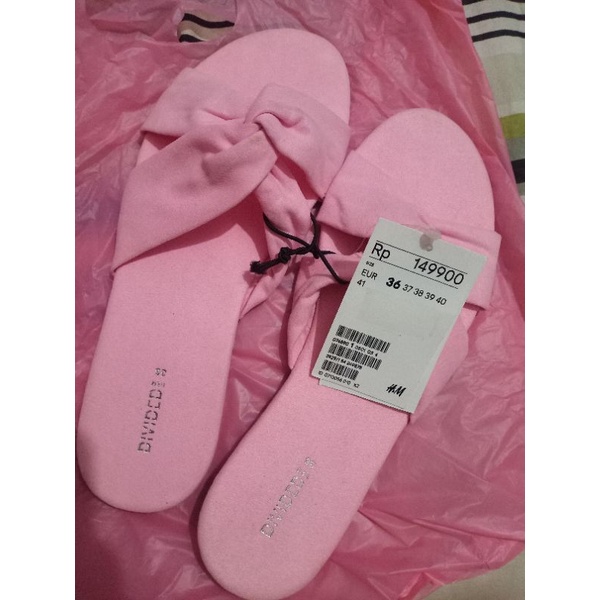 original H&M sandal wanita pink