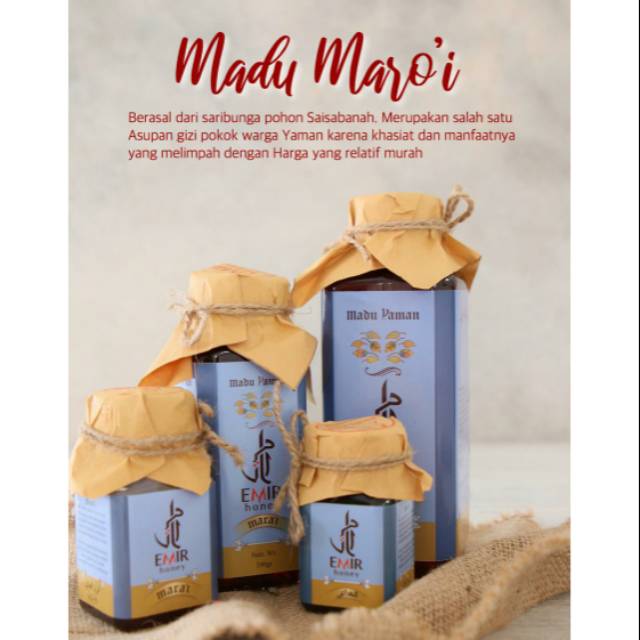 

Madu Arab Yaman Maro'i Super 190gr / Madu Yaman / Madu Mara'i / Madu Marai / Madu Asli 100%